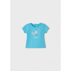 Mayoral Infant Girls Short Sleeve T-Shirt - Turquoise
